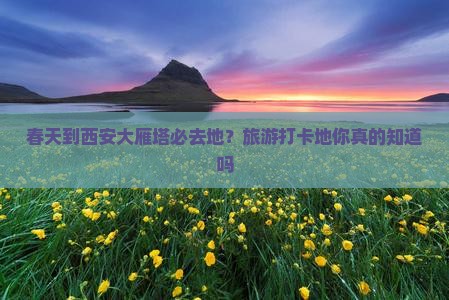 春天到西安大雁塔必去地？旅游打卡地你真的知道吗