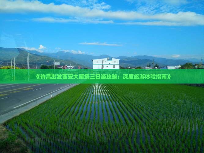 《许昌出发西安大雁塔三日游攻略：深度旅游体验指南》
