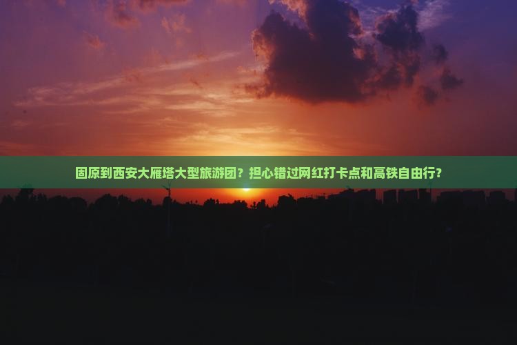 固原到西安大雁塔大型旅游团？担心错过网红打卡点和高铁自由行？