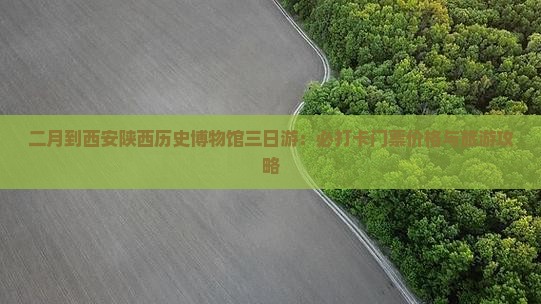 二月到西安陕西历史博物馆三日游：必打卡门票价格与旅游攻略