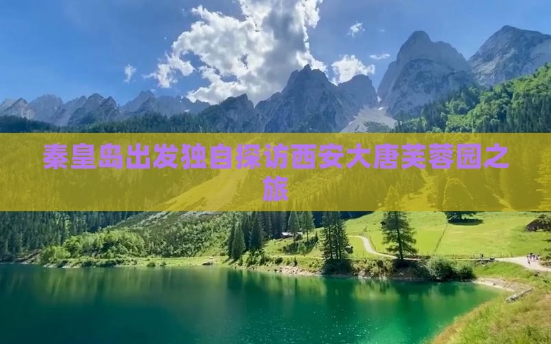 秦皇岛出发独自探访西安大唐芙蓉园之旅