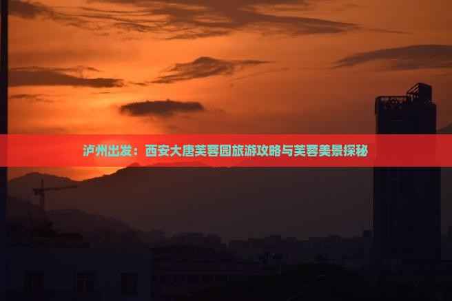 泸州出发：西安大唐芙蓉园旅游攻略与芙蓉美景探秘