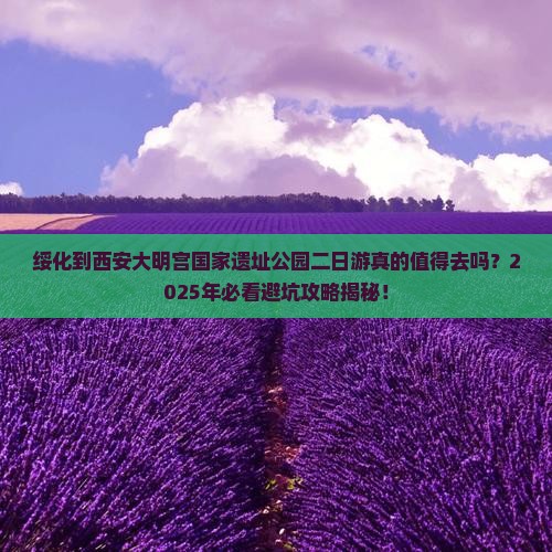 绥化到西安大明宫国家遗址公园二日游