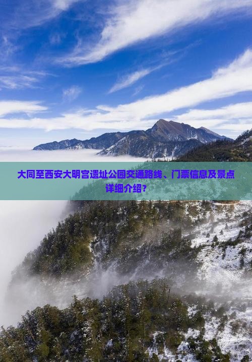大同至西安大明宫遗址公园交通路线、门票信息及景点详细介绍？