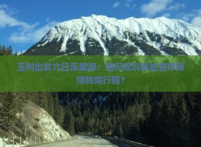 玉树出发六日深度游：如何规划秦始皇帝陵博物院行程？