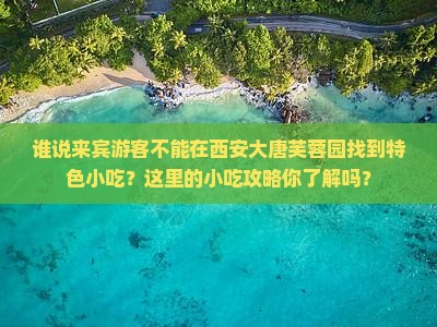 谁说来宾游客不能在西安大唐芙蓉园找到特色小吃？这里的小吃攻略你了解吗？