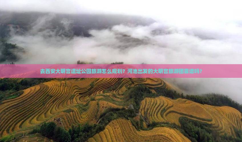 去西安大明宫遗址公园旅游怎么规划？河池出发的大明宫旅游团靠谱吗？
