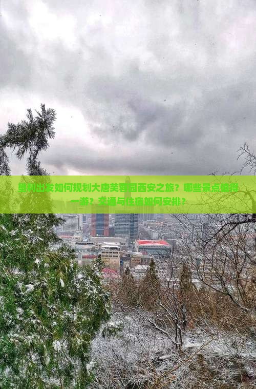 垦利出发如何规划大唐芙蓉园西安之旅？哪些景点值得一游？交通与住宿如何安排？