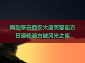 阿勒泰去西安大唐芙蓉园五日游畅游古城风光之旅