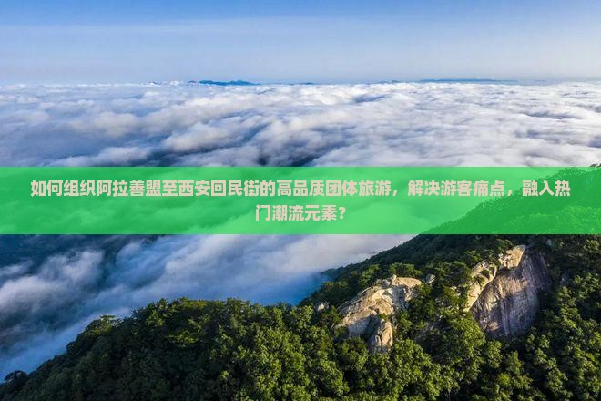 如何组织阿拉善盟至西安回民街的高品质团体旅游，解决游客痛点，融入热门潮流元素？