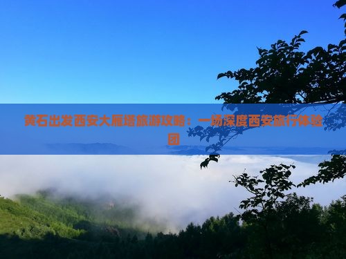 黄石出发西安大雁塔旅游攻略：一场深度西安旅行体验团