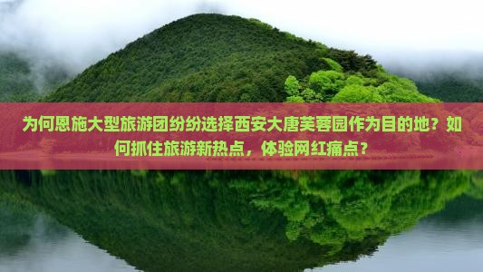为何恩施大型旅游团纷纷选择西安大唐芙蓉园作为目的地？如何抓住旅游新热点，体验网红痛点？