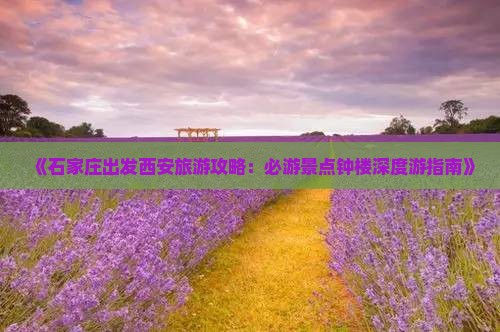 《石家庄出发西安旅游攻略：必游景点钟楼深度游指南》