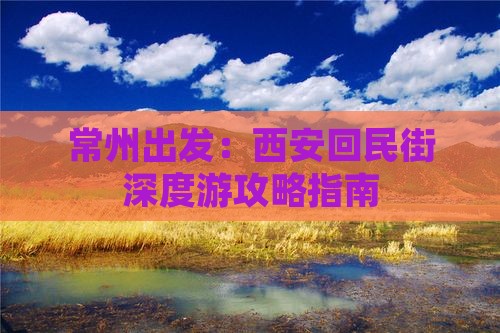 常州出发：西安回民街深度游攻略指南