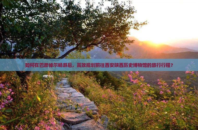 如何在巴彦倬尔畅游后，高效规划前往西安陕西历史博物馆的旅行行程？