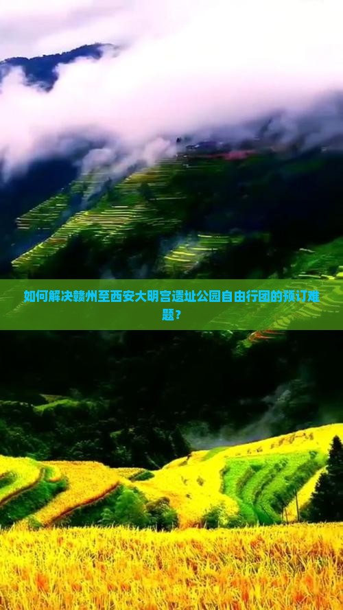 如何解决赣州至西安大明宫遗址公园自由行团的预订难题？