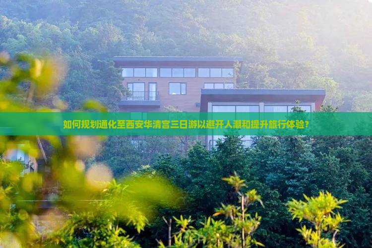 如何规划通化至西安华清宫三日游以避开人潮和提升旅行体验？