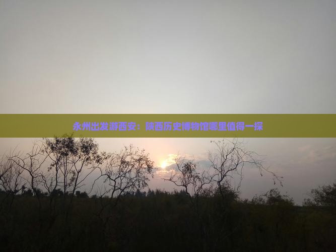永州出发游西安：陕西历史博物馆哪里值得一探
