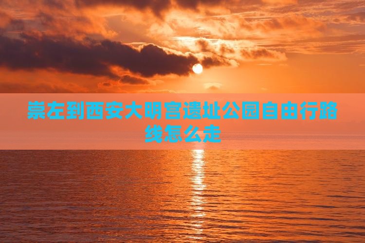 崇左到西安大明宫遗址公园自由行路线怎么走
