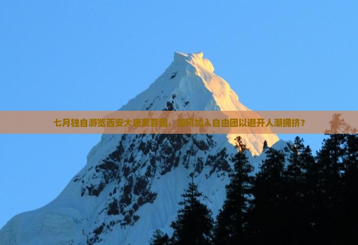 七月独自游览西安大唐芙蓉园，如何加入自由团以避开人潮拥挤？