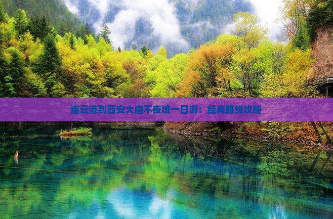 连云港到西安大唐不夜城一日游：经典路线攻略