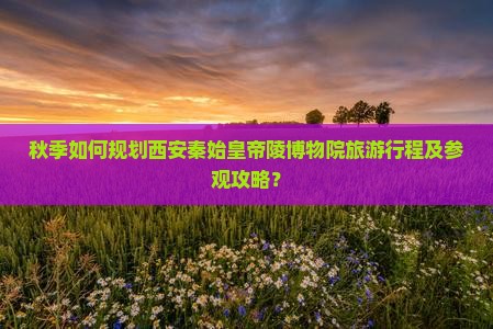秋季如何规划西安秦始皇帝陵博物院旅游行程及参观攻略？