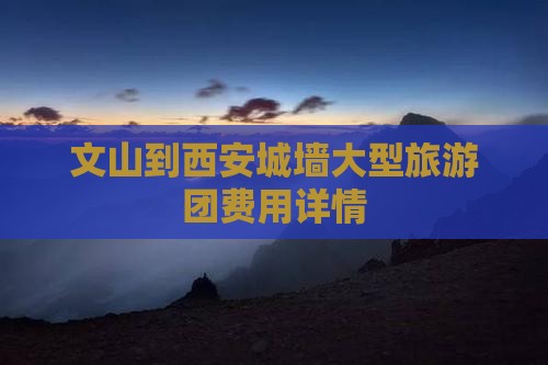 文山到西安城墙大型旅游团费用详情