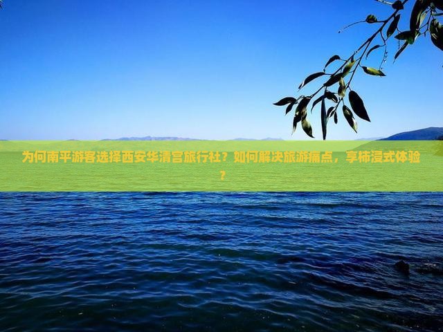 为何南平游客选择西安华清宫旅行社？如何解决旅游痛点，享柿浸式体验？