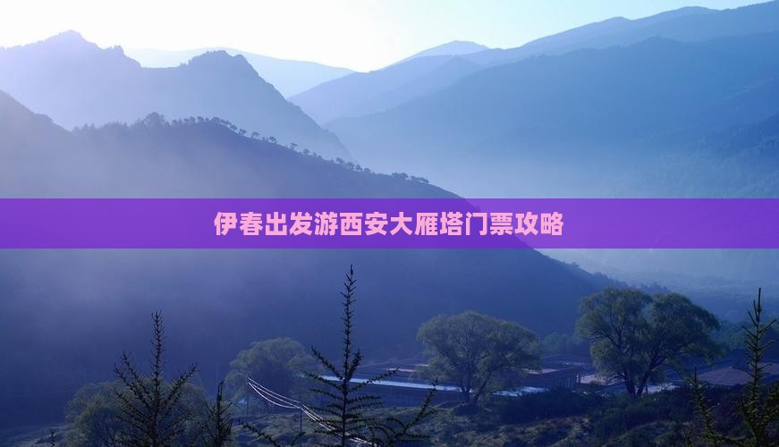 伊春出发游西安大雁塔门票攻略