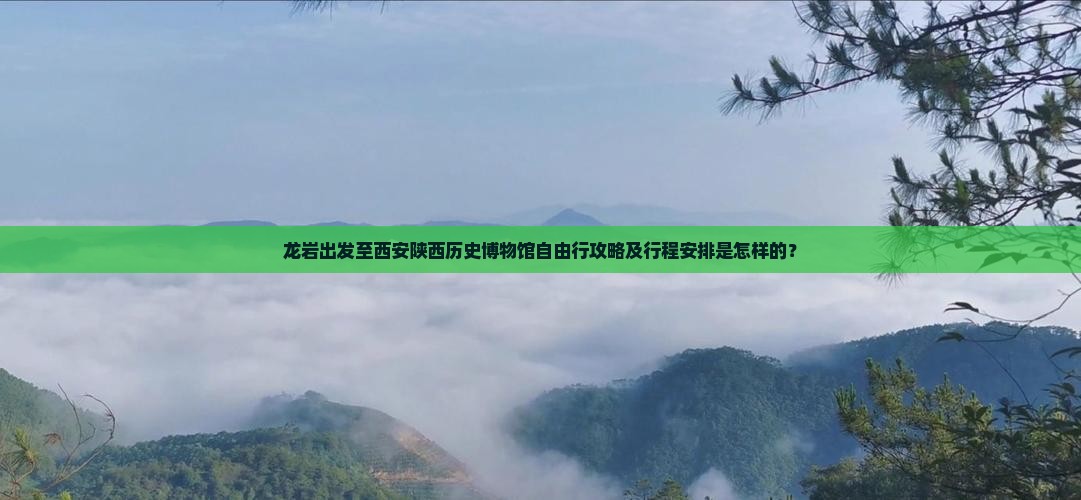 龙岩出发至西安陕西历史博物馆自由行攻略及行程安排是怎样的？