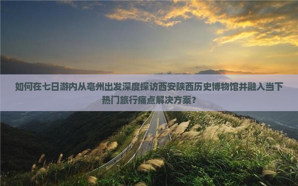 如何在七日游内从亳州出发深度探访西安陕西历史博物馆并融入当下热门旅行痛点解决方案？