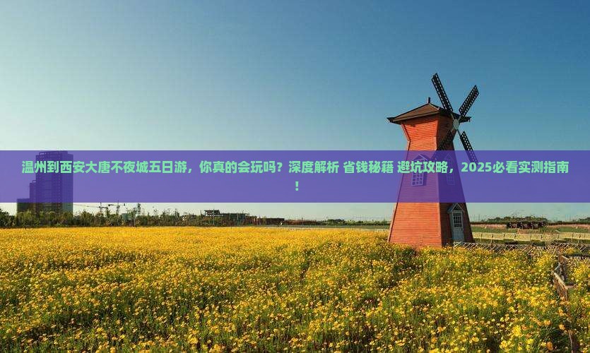 温州到西安大唐不夜城五日游