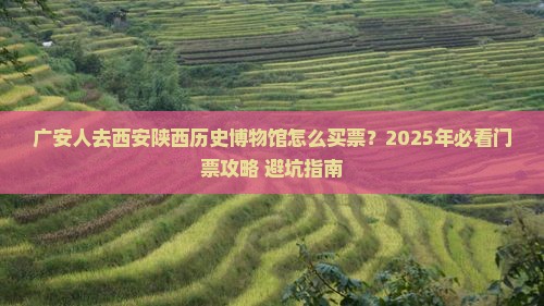 广安去西安陕西历史博物馆门票