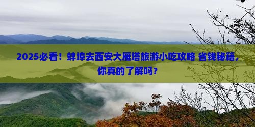 蚌埠去西安大雁塔旅游小吃