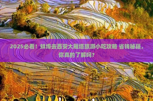 蚌埠去西安大雁塔旅游小吃