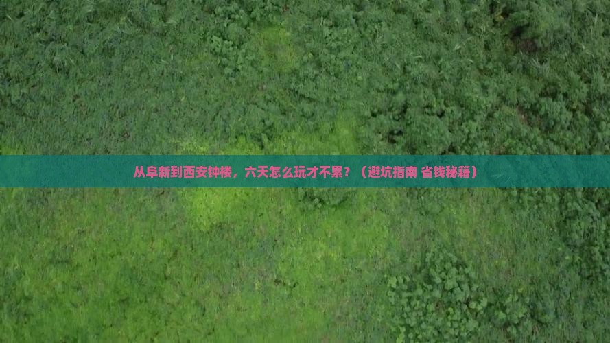 阜新去西安钟楼六日游