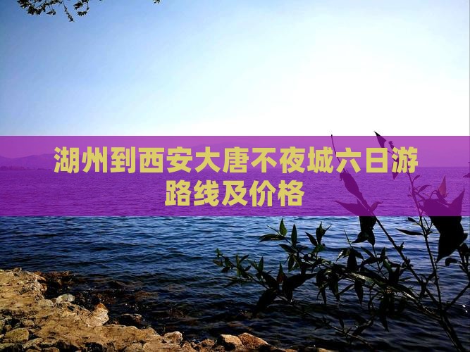 湖州到西安大唐不夜城六日游