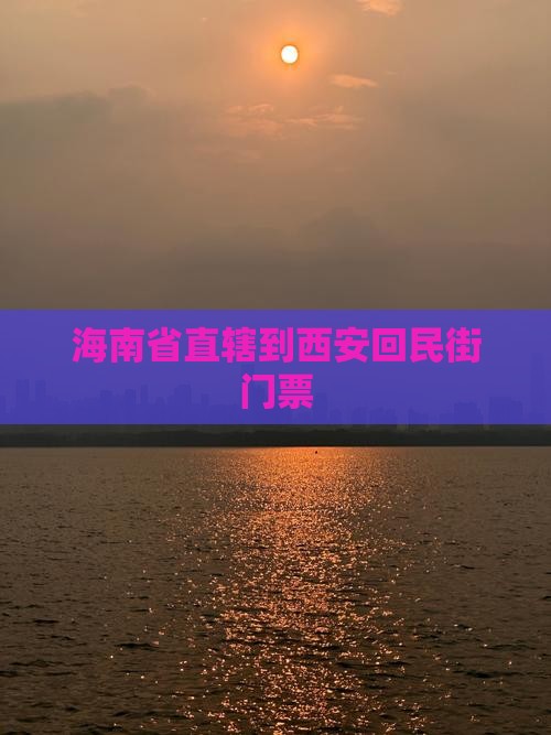 海南省直辖到西安回民街门票