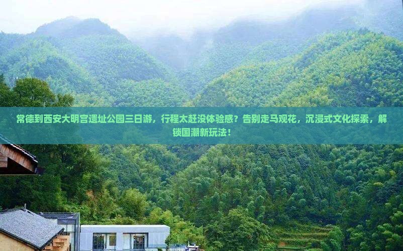 常德到西安大明宫国家遗址公园三日游