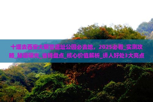十堰去西安大明宫国家遗址公园必去地