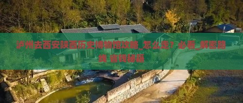 泸州去西安陕西历史博物馆攻略