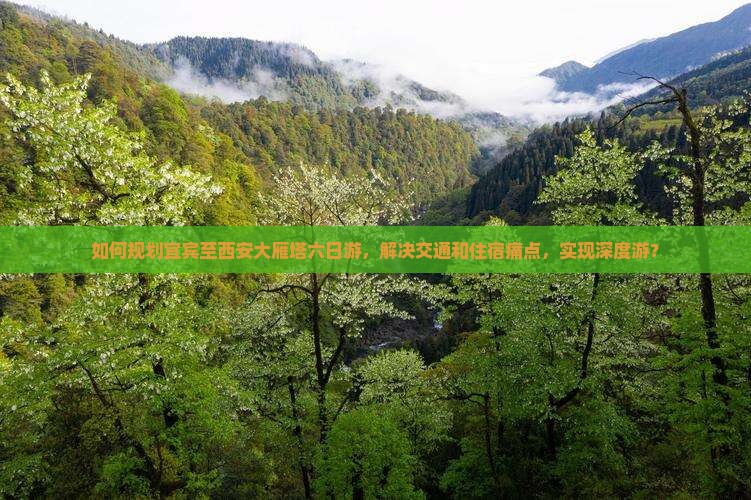 如何规划宜宾至西安大雁塔六日游，解决交通和住宿痛点，实现深度游？