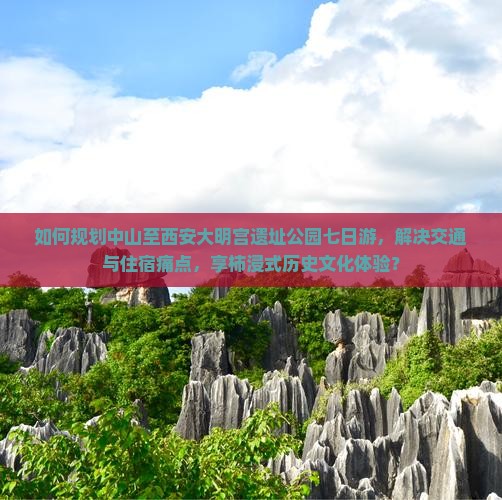 如何规划中山至西安大明宫遗址公园七日游，解决交通与住宿痛点，享柿浸式历史文化体验？