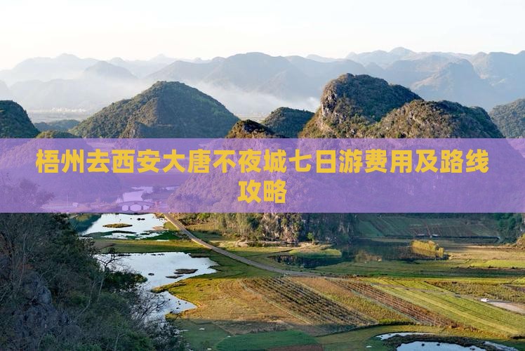 梧州去西安大唐不夜城七日游费用及路线攻略