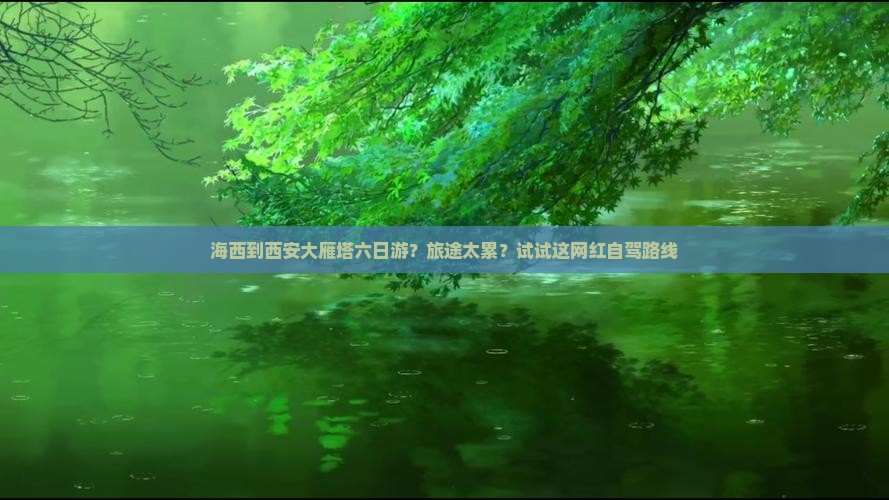 海西到西安大雁塔六日游？旅途太累？试试这网红自驾路线