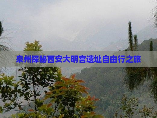 泉州探秘西安大明宫遗址自由行之旅