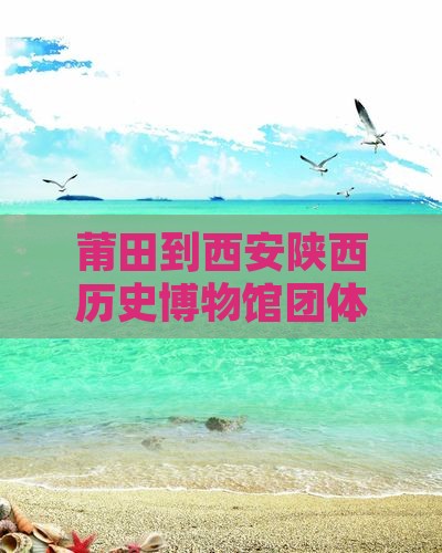 莆田到西安陕西历史博物馆团体旅游攻略