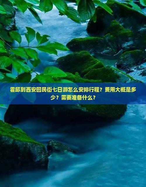 霍邱到西安回民街七日游怎么安排行程？费用大概是多少？需要准备什么？