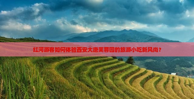 红河游客如何体验西安大唐芙蓉园的旅游小吃新风尚？