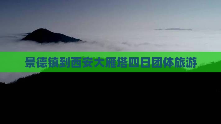 景德镇到西安大雁塔四日团体旅游